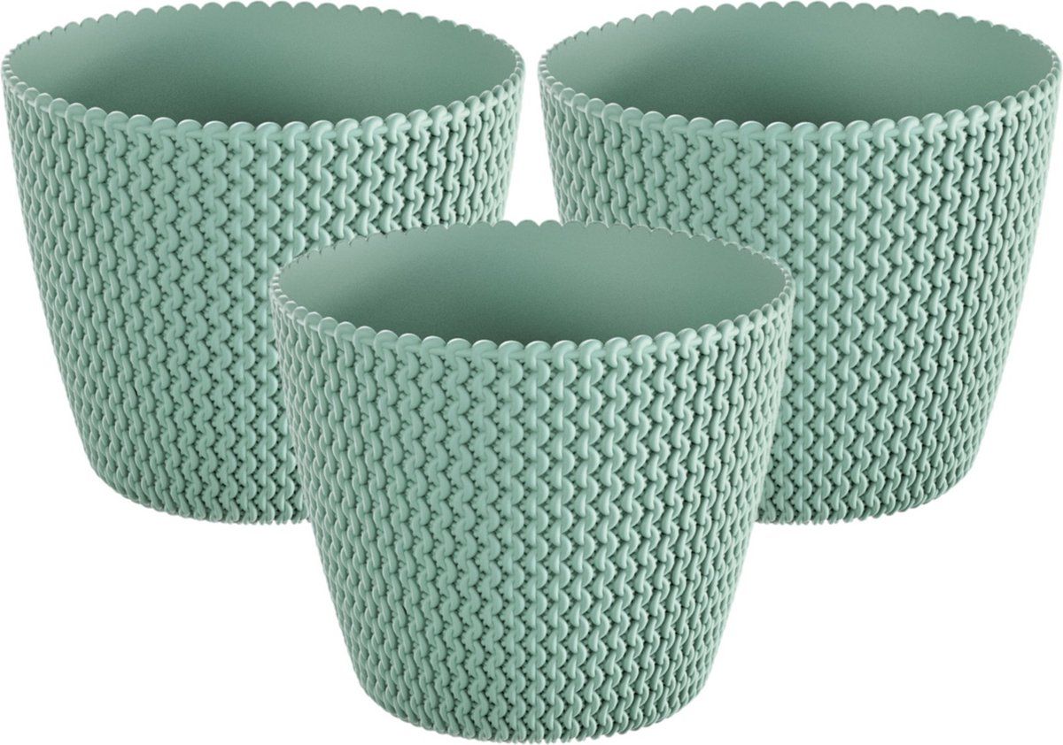 Prosperplast Plantenpot - Ø16 cm - Mintgroen - Set van 5