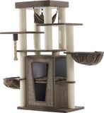 Nobby Krabmeubel Hital - Krabpaal - Huisje - XXL - Bruin - Touw - Hangmat - Grote Kat - Zware Kat - Maine Coon - 85 x 50 x 157 cm