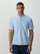 Next Heren Formeel Jacquard Poloshirt Lichtblauw