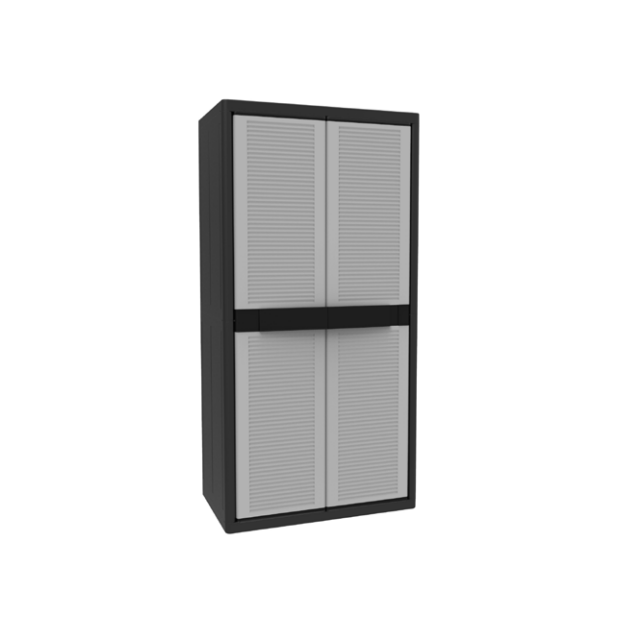 Terry Q Black Jumbo 2900 - Woonkamerkast - Zwart/Grijs