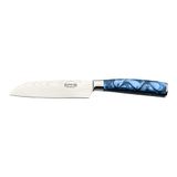 Rockingham Forge Sunrise Collection 5" Santoku mes, roestvrij staal met hars handvat, saffierblauw