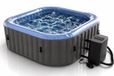 Whirlpool - gonflable - 4-6 personnes - chauffage - Gris / bleu - Sans LED - 185x185x65 cm