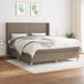 Maison Exclusive - Lit boxspring avec matelas, couleur taupe, 180x200 cm, textile