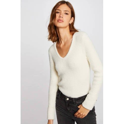 Morgan Ribbed Knit Sweater - Off White