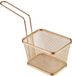Serveer Bol RVS Frietmandje "Snack Holder" - Goudkleur - 13x10.5x9 cm