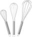 Gvolatee Gardeset Roestvrij Staal, Garde 3 Stuks Inclusief 21cm, 26cm, 29cm voor Mixen, Roeren van Deeg, Eieren, Opschuimen, Kloppen, Hoogwaardige Garde voor Eetkamer, Keuken, Zilver