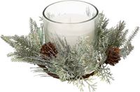 Atmosphera Créateur d'intérieur Feestelijke kerststuk met kaars, 210 g