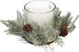Atmosphera Créateur d'intérieur Feestelijke kerststuk met kaars, 210 g