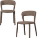 WOOOD Noble Eetkamerstoelen - Polyester - Taupe - Set van 2