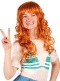 CHAKS - One Piece Nami Pruik Rood Lang Golvend Kunsthaar Vrouwen