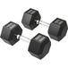 Paire d'haltères en fonte avec grip moleté, 2 x 12,5 kg pour maison, salle de sport, musculation