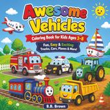 Awesome Vehicles Coloring Book for Kids