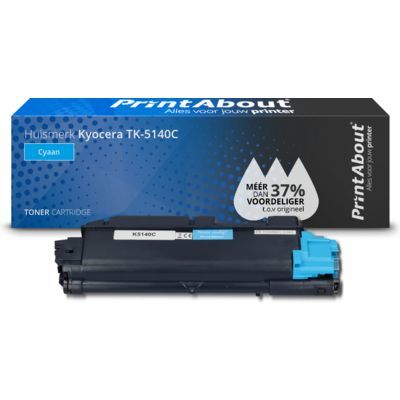 PrintAbout Huismerk TK-5140C Cyaan Toner | Compatibel met Kyocera ECOSYS M6030 Series