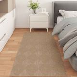 vidaXL AGIRA Tapis intérieur et extérieur Naturel 150 x 80 cm Polyester