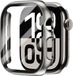Strap-it Hard case hoesje met screenprotector glas - geschikt voor Apple Watch Series 10/11 - 46mm (titanium leisteen)