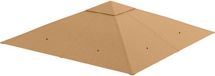 Outsunny Toit de remplacement pour pavillon - Auvent de jardin - 3x3 m - Polyester 180 g/m² - Crème