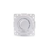 Blendend Led-dimmer, wit design, compatibel met Duitse en Franse systemen, ideaal voor verstelbare verlichting.