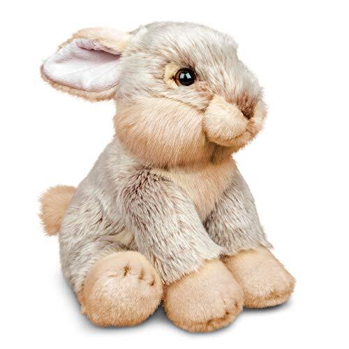 Animigos 37236 pluche dier konijntje lichtbruin, knuffeldier in realistisch design, knuffelig zacht, ca. 23 cm groot