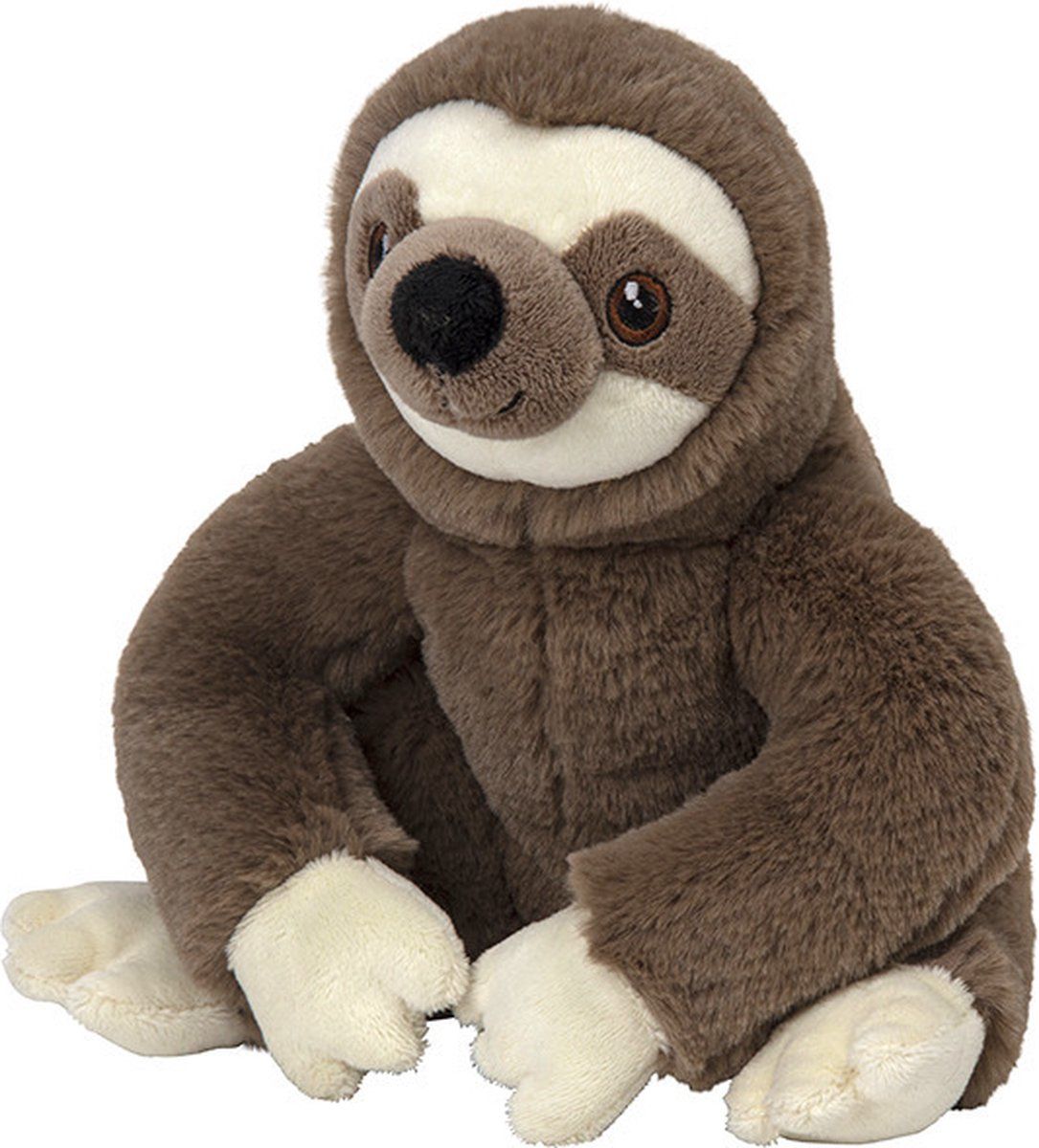 Nature Planet Pluche knuffel luiaard 21 cm - multi