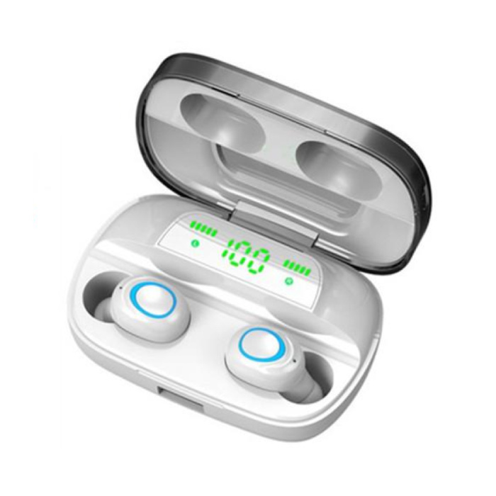 BEESCLOVER S11 TWS Draadloze Smart Touch Control Oortjes Bluetooth 5 0 Ear Wireless Buds Earphones Earbuds 3500mAh Powerbank Oortelefoon Wit