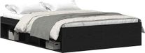 vidaXL Bedframe Zwart Eikenhout 140x190 cm