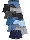 Next - Jongens - Set van 10 boxershorts - Blauw/Grijs