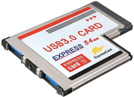 - 2 poorten USB 3.0 5 Gbps PCI 54 mm slot Express-kaart voor laptop / notebook