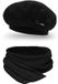 Vivisence Dames Winter Baret En Sjaal Set - Zwarte Wolmix