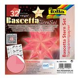Folia 826/1515 Bascetta Set, transparant papier, 15 x 15 cm, 115 g/m², 32 vellen, roze