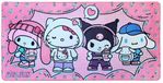 Sakami Merchandise Sanrio Rose Noir Série Fête XXL Tapis de souris Hello Kitty & Friends Pop
