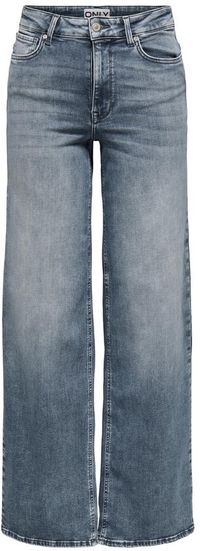 ONLY ONLMADISON Wide Leg Jeans - Medium Blue Denim - Women's Size M X L32