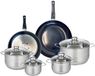 Fackelmann Set van 2 Koekenpannen 28 en 32 cm en 4 kookpotten 14, 16, 20 en 24 cm Elo Prima Brillant