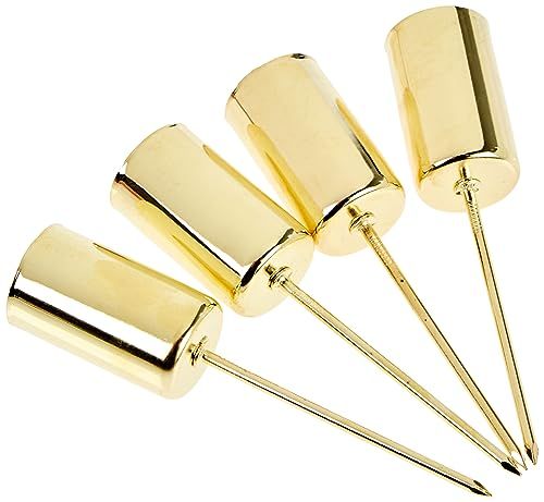 Unbekannt Riffelmacher 10860 staafkandelaar, metaal, 2,3 x 11 cm, 4 stuks/zakjes, goud, 11 cm