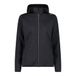 CMP - Knit Tech Fleecejack voor dames met vaste capuchon, antraciet-zwart, 40