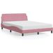 Maison Exclusive - Lit "Dover" rose, avec tête de lit, dimensions 120x200 cm, revêtement en velours