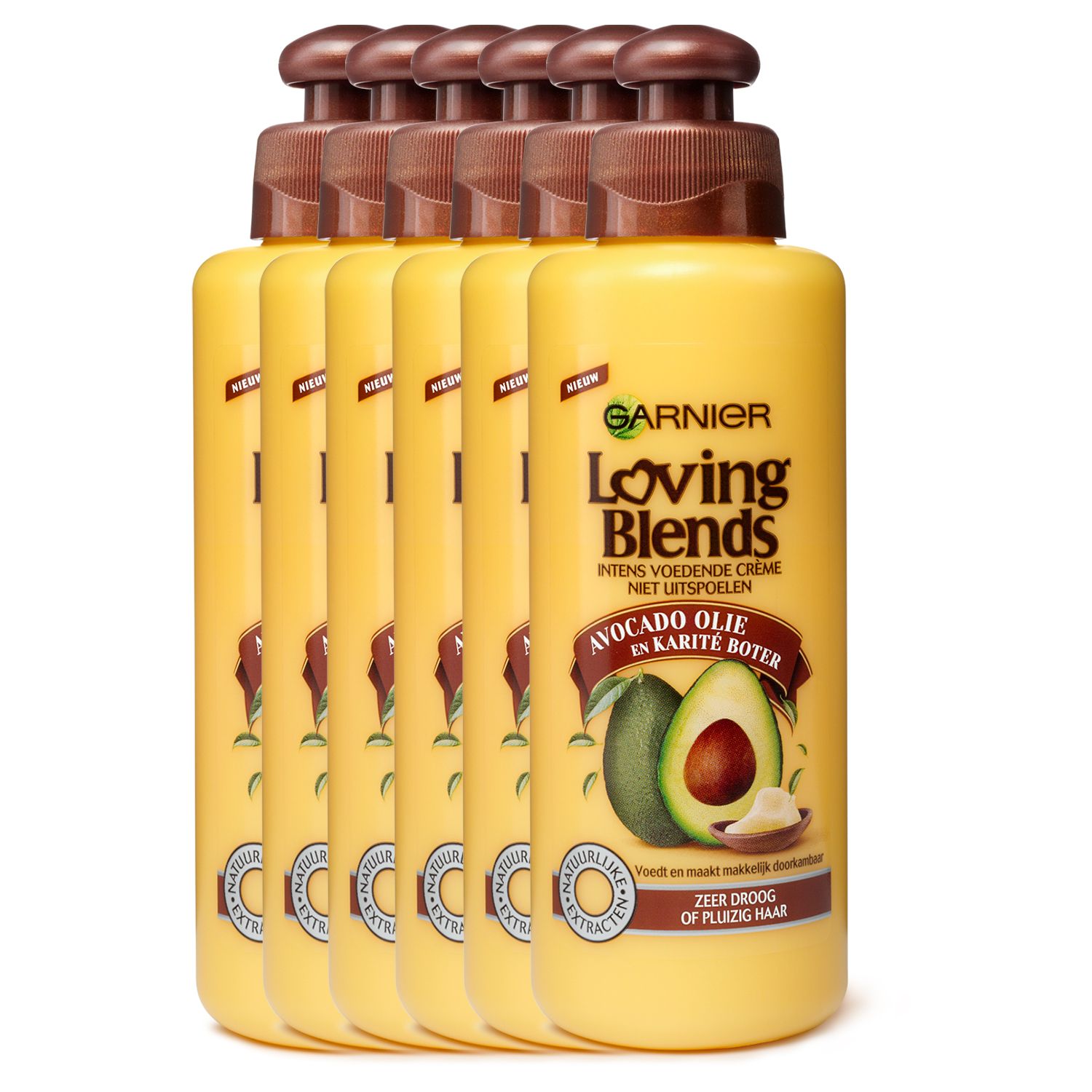 Garnier Loving Blends Avocado Olie & Karité Boter Leave-in haarcrème - 6 x 200ml