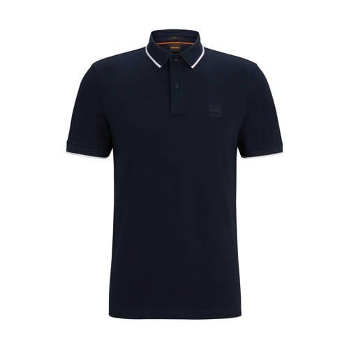 BOSS slim fit polo Passertip dark blue