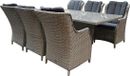 AVH-Outdoor Tuinmeubelen Menorca Darwin dining tuinset 220x100xH75 cm 7 delig grijs