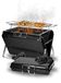 Tragbarer Holzkohlegrill noir, pliable, grille 33,5 x 20,5 cm, pour 4 personnes, montage sans outils