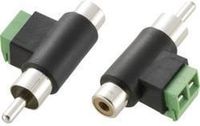 TRU COMPONENTS Cinch-adapter Cinch-stekker - Cinch-koppeling, Schroeven Inhoud: 1 stuk(s)