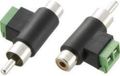 TRU COMPONENTS Cinch-adapter Cinch-stekker - Cinch-koppeling, Schroeven Inhoud: 1 stuk(s)