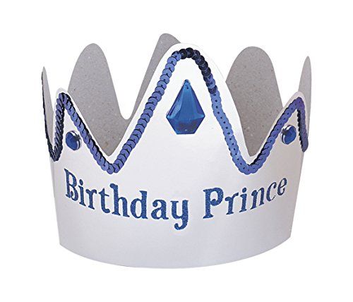 Unique Kroon Birthday Prince Blauw - Verjaardag - Multi colour - Plastic