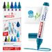 edding 4500 textielmarker - zwart, 3x blauw, groen - 5 stuks