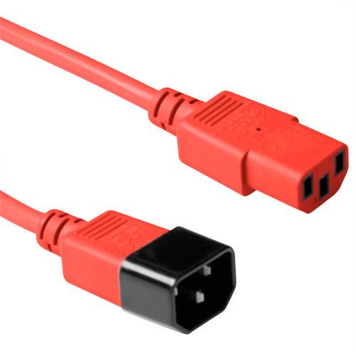 ACT Power Cable C13 to C14 - 1.2m - Red