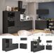 Vicco Keuken Fame-Line, Gris foncé/Anthracite, 380 cm sans plan de travail