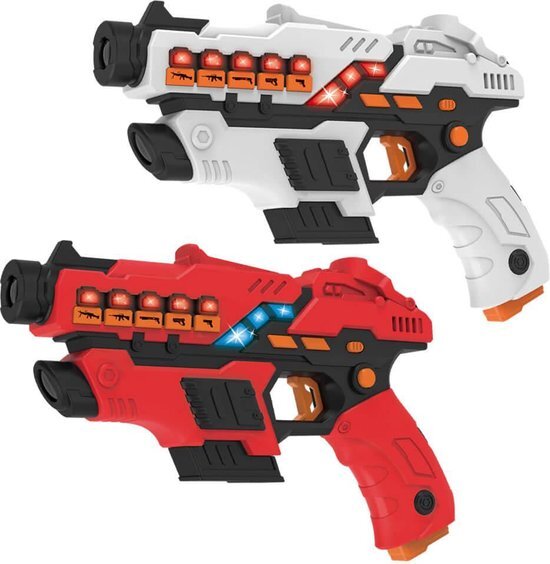 KidsTag Lasergame set met 2 laserpistolen - KidsFun Plus laserguns met veel extra's