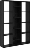 vidaXL Kamerverdeler Zwart Eiken 100 x 24 x 140 cm Bewerkt Hout