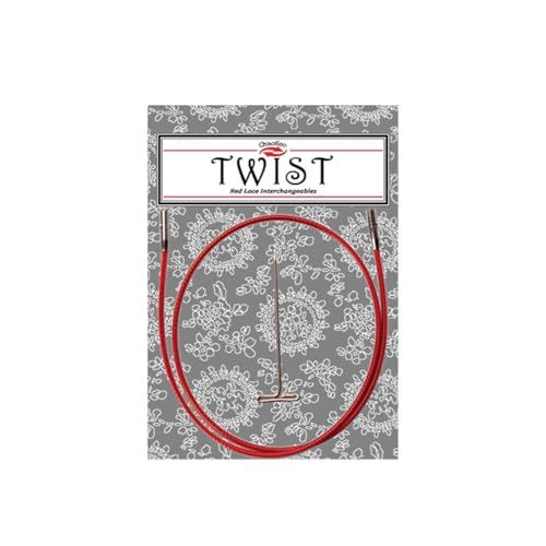 ChiaoGoo Twist RED Interchangeable Cable 55 cm Small Join for Circular Knitting Needles - 1 piece