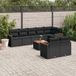 Maison Exclusive - Salon de jardin, 9 pièces, avec coussins, noir, en polyrotin