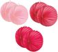 Boland Lampionnen van papier - rond - set van 12x stuks - Dia 22 cm - Versiering - mix van 3 kleuren roze